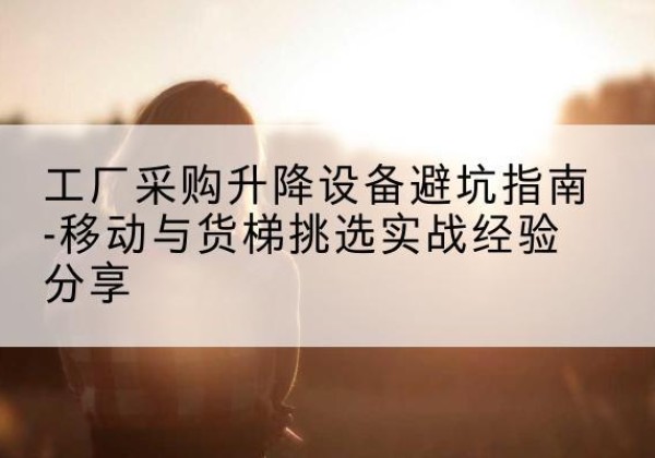 杏花岭移动式升降机怎么选-工厂采购升降设备避坑指南-移动与货梯挑选实战经验分享