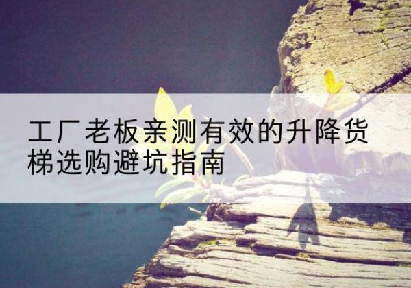 杏花岭升降货梯怎么选-工厂老板亲测有效的升降货梯选购避坑指南